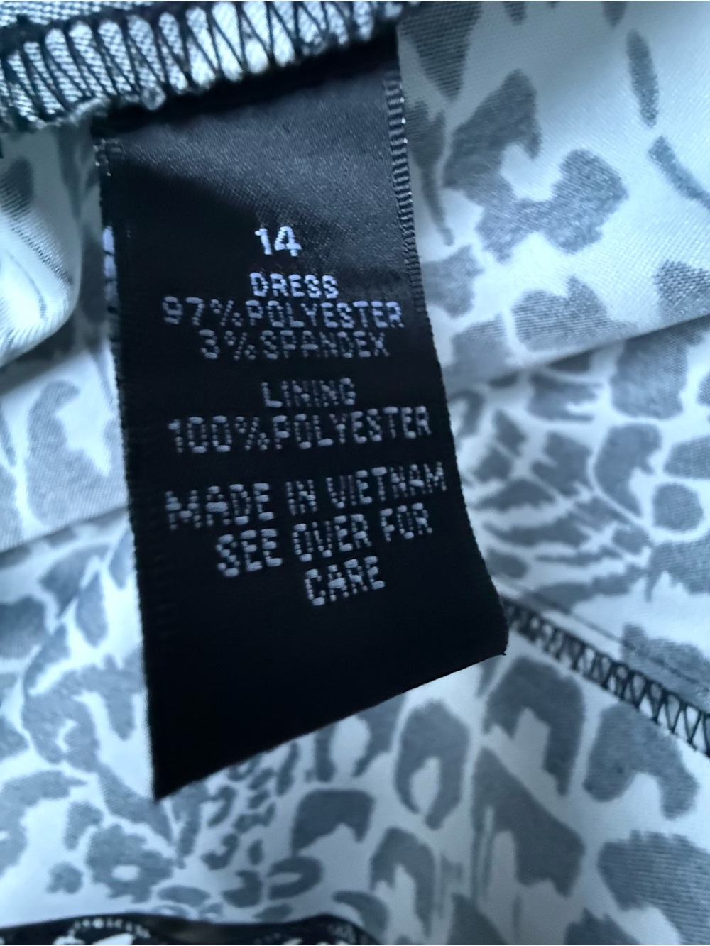 AGB Black & White Animal-Print Midi Sheath Dress - Picture 6 of 6